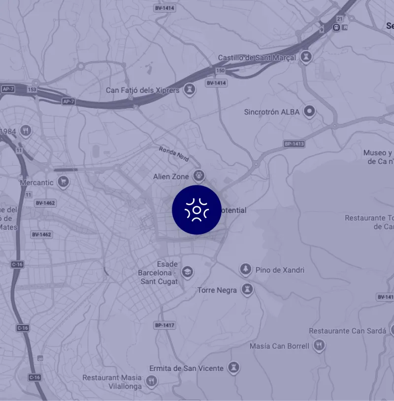 Mapa con la ubicación de la oficina de PosPotential